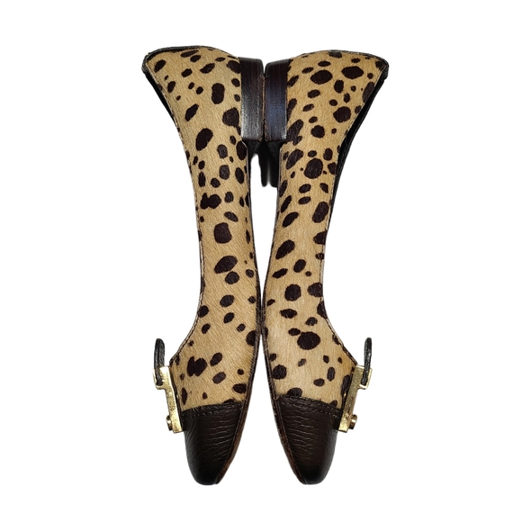 Tory Burch Priscilla Cheetah Print Calf Hair Ballet Flats - Picture 4 of 10